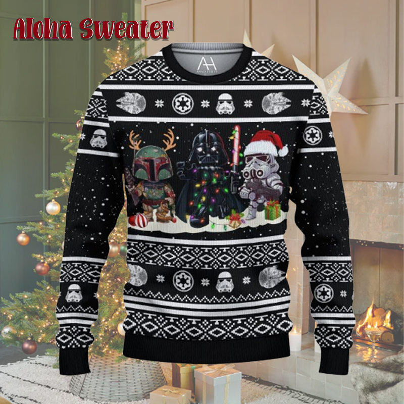 Chibi Version Star Wars Darth Vader Ugly Christmas Sweater