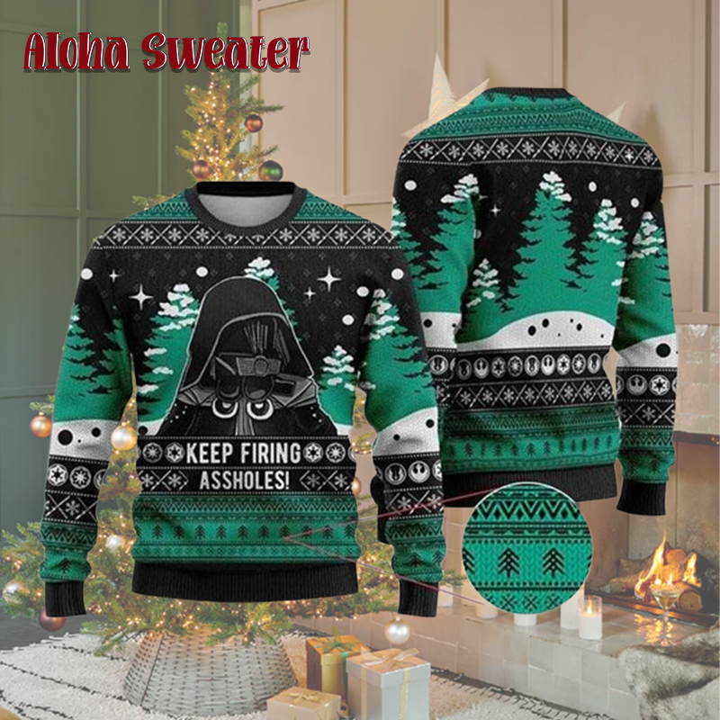 Darth Vader Keep Firing Star Wars Ugly Christmas Sweater