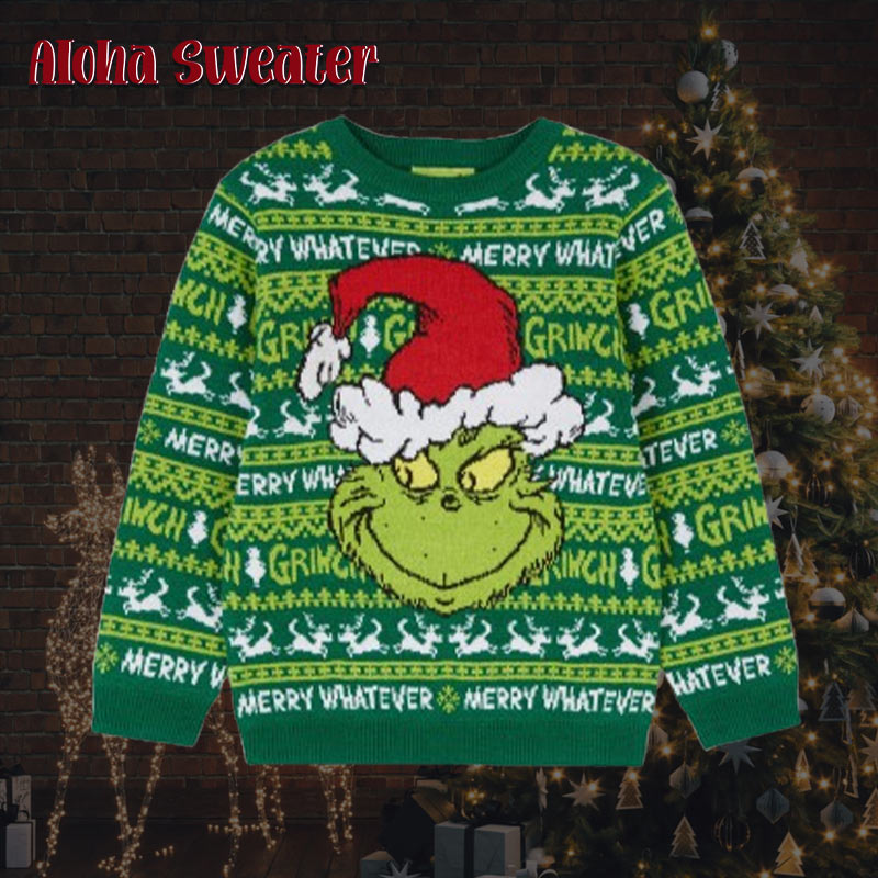Grinch Is It Too Late To Be Good Ugly Christmas Sweater