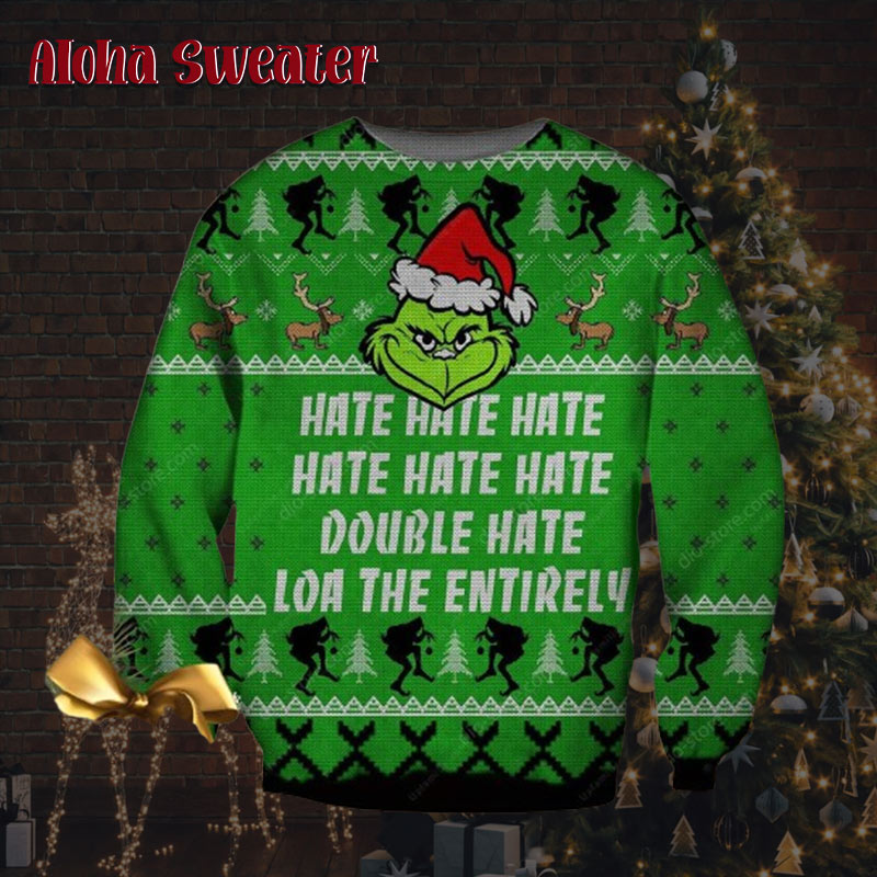 Grinch Is It Too Late To Be Good Ugly Christmas Sweater