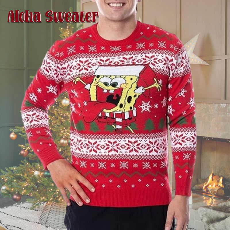 I Can Lick Christmas Spongebob Squarepants Ugly Christmas Sweater