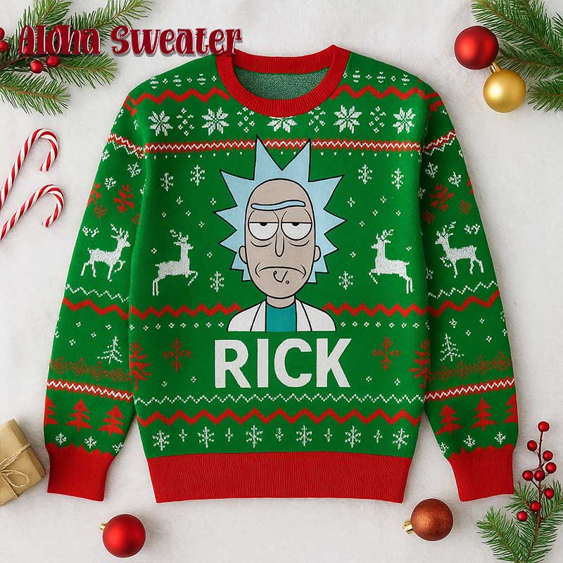 I’m In Bad Mood Rick And Morty Ugly Christmas Sweater