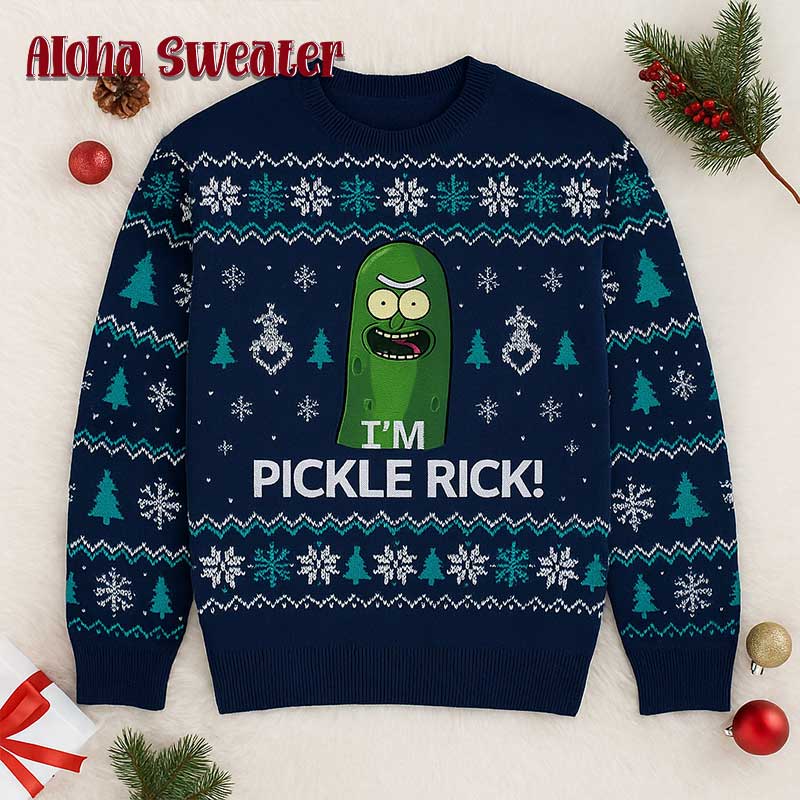 I’m The Pickle Rick Rick And Morty Ugly Christmas Sweater