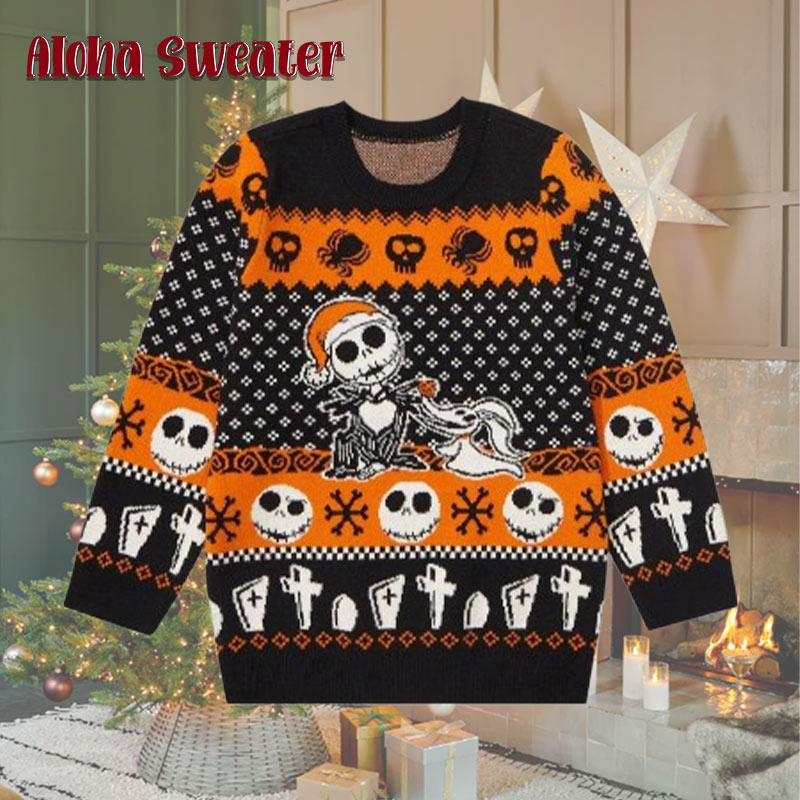 Jack And Sally Nightmare Before Christmas Re Ugly Christmas Sweater