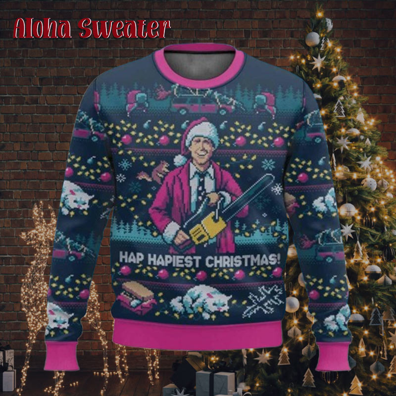 National Lampoons Vacation Hap Happiest Christmas Sweater Ugly Christmas Sweater