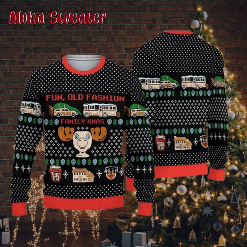 National Lampoons Icons Christmas Vacation Clark Griswold Ugly Christmas Sweater