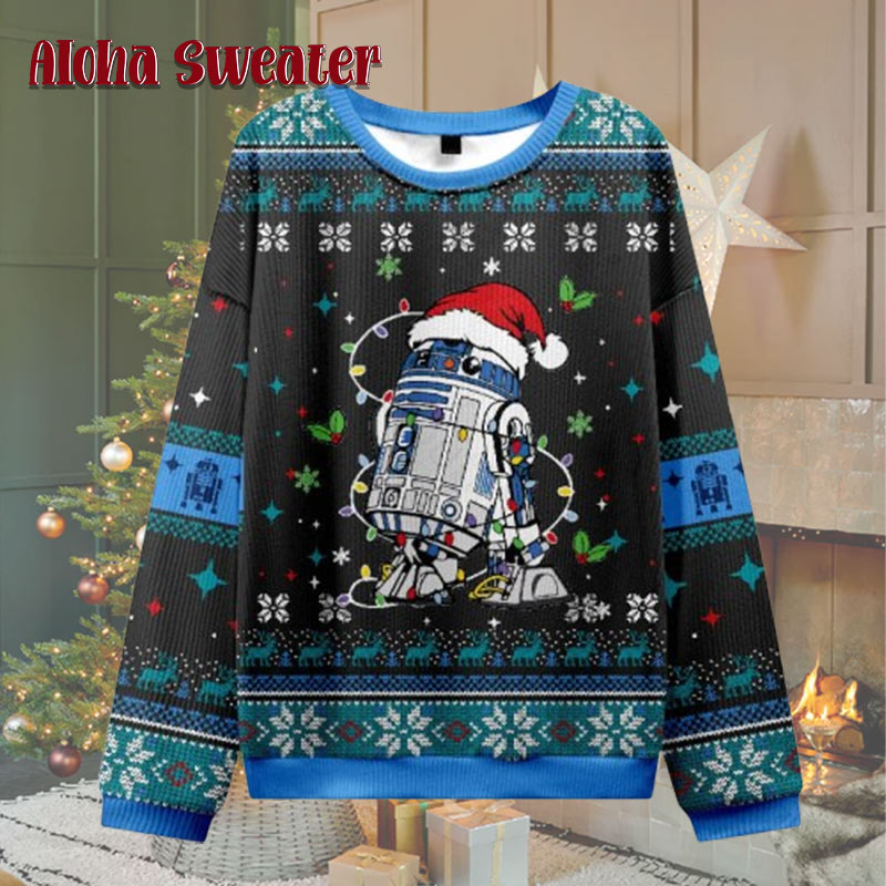 R2 D2 Geeksoutfit Robot Christmas Ugly Christmas Sweater