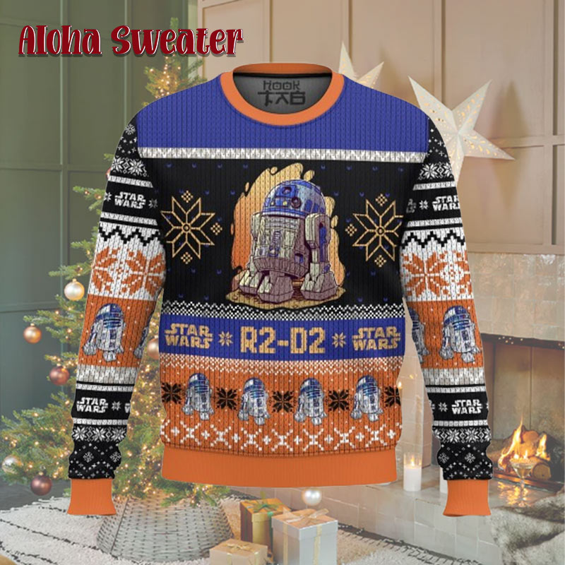 Robot Movie R2 D2 Star Wars Ugly Christmas Sweater