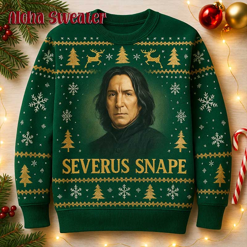 Severus Snape Slytherin Harry Potter Ugly Christmas Sweater