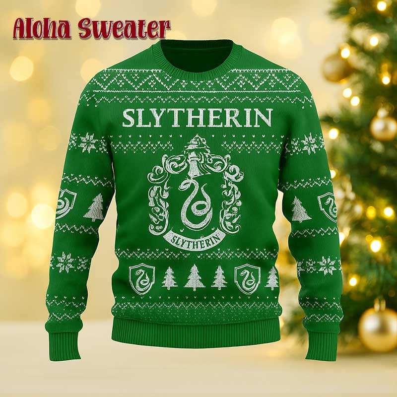 Slytherin Harry Potter Logo Snake Ugly Christmas Sweater