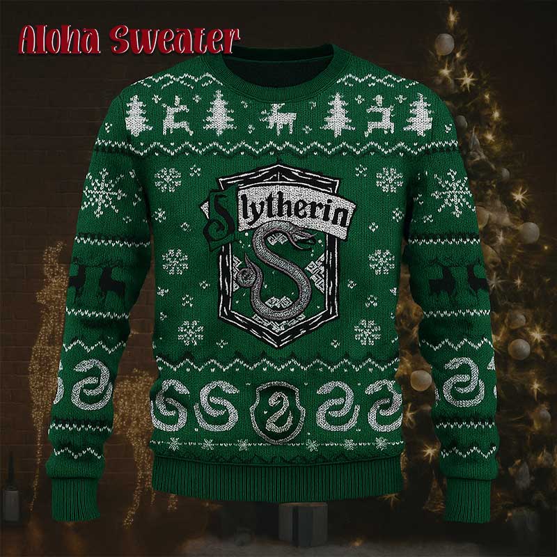 The Snowflake Slytherin Harry Potter Ugly Christmas Sweater