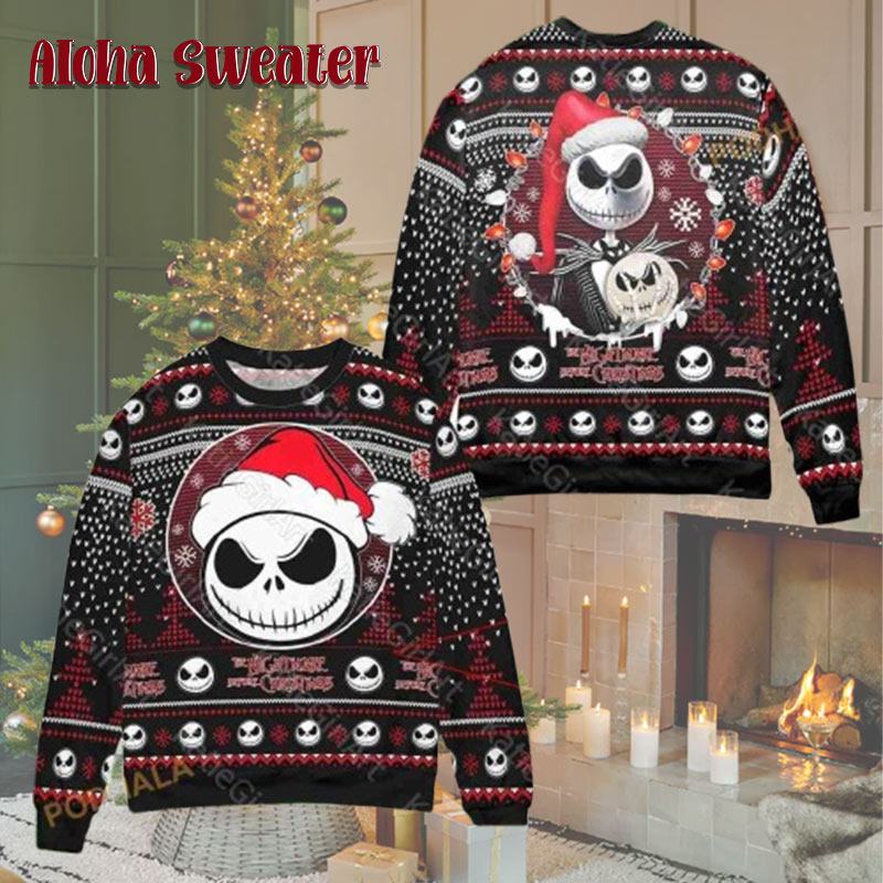 Tis Season Horror Jack Skellington Nightmare Before Christmas Ugly Christmas Sweater