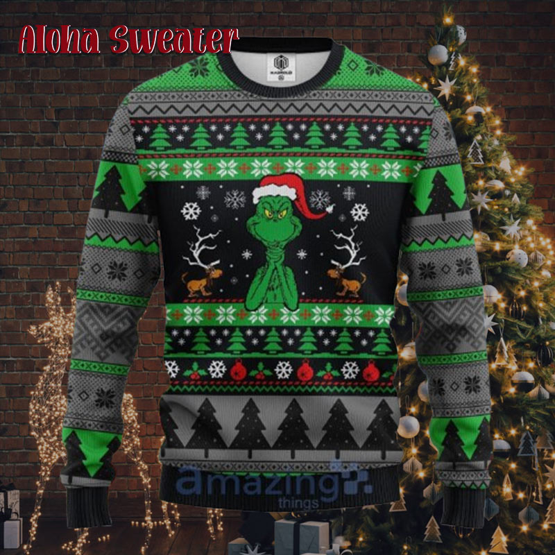 Wishing For Gifts Grinch Ugly Christmas Sweater