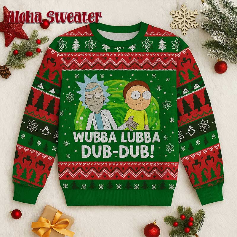 Worry Morty And The Picker Rick And Morty Ugly Christmas Sweater
