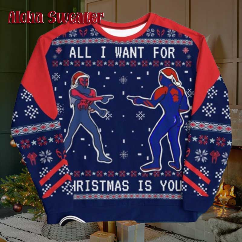 All I Want For Christmas Is Spider Man Ugly Christmas Sweater