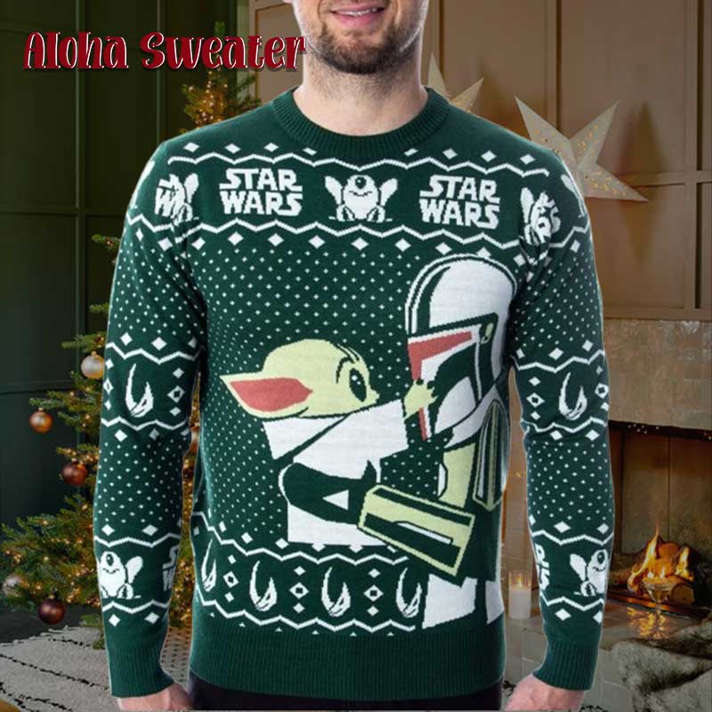 Baby Yoda The Mandalorian Grogu Ugly Christmas Sweater