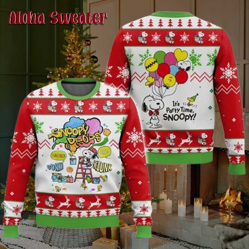 Baloon Charlie And Snoopy Ugly Christmas Sweater