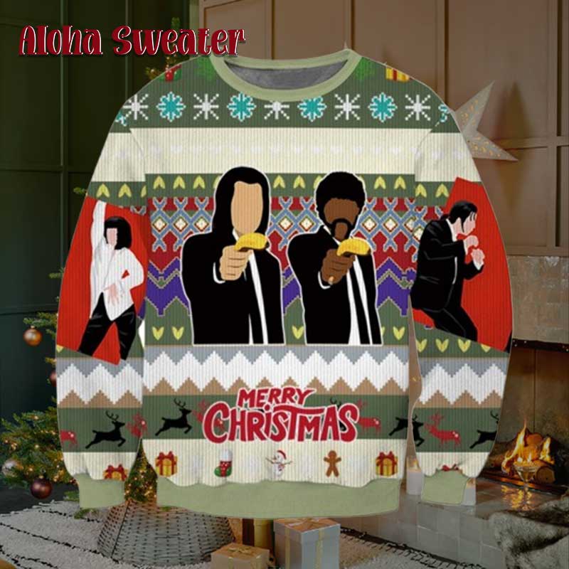 Big Kahuna Banana Scen Pulp Fiction Ugly Christmas Sweater