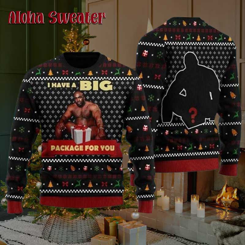 Barry Wood I Have Big Package For You Ugly Christmas Sweater