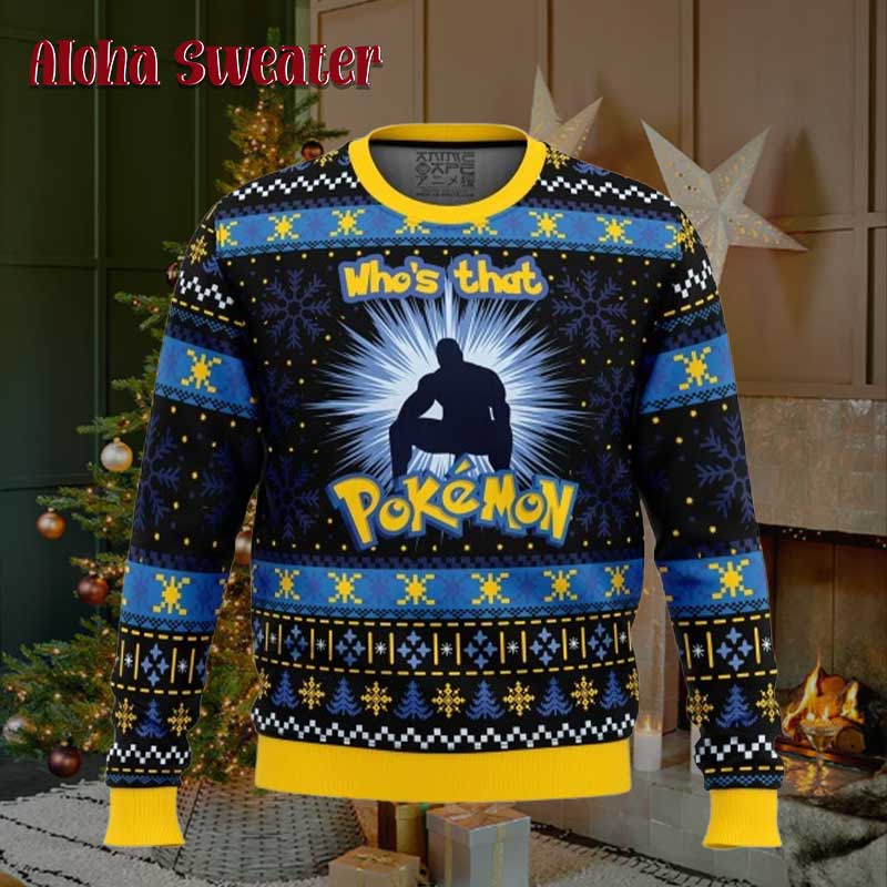 Barry Wood Who’s That Pokemon Ugly Christmas Sweater