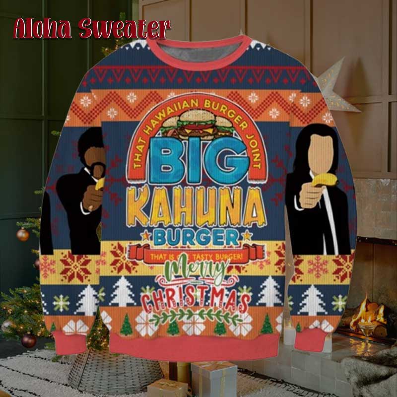 Big Big Kahuna Burger Pulp Fiction Ugly Christmas Sweater