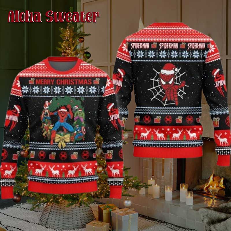 Christmas Wrest Spider Man Ugly Christmas Sweater