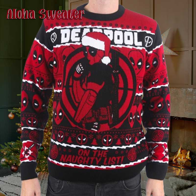 Deadpool Holiday Xmas Deadpool Ugly Christmas Sweater
