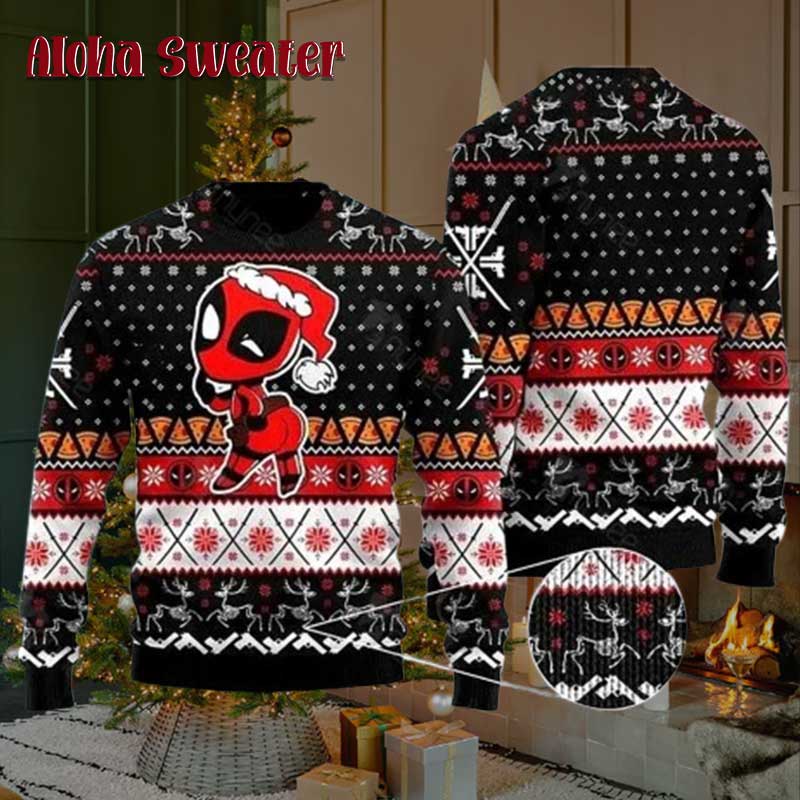 Deadpool Merry Kissmyass Ugly Christmas Sweater