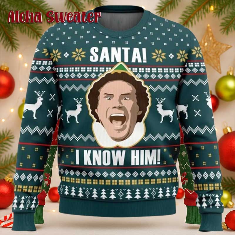 Elf Genuine Movie Buddy The Elf Ugly Christmas Sweater