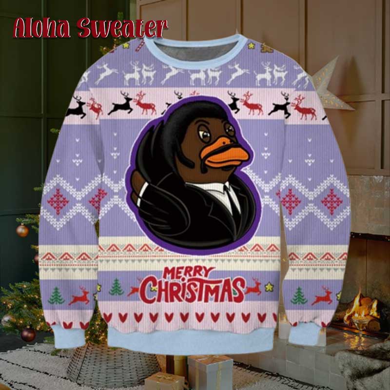 Famous Rubber Ducks Mia Wallace Pulp Fiction Ugly Christmas Sweater