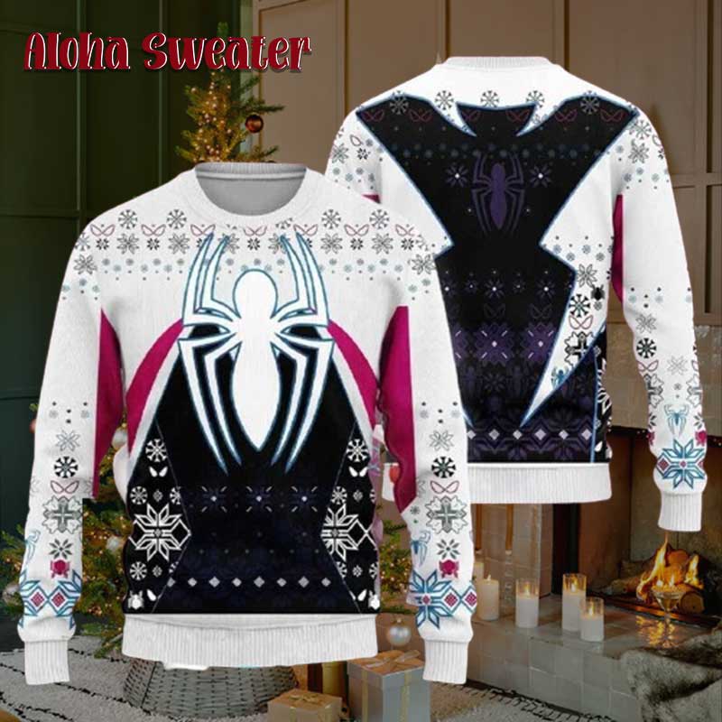 Ghost Spider Gwen Stacy Ugly Christmas Sweater