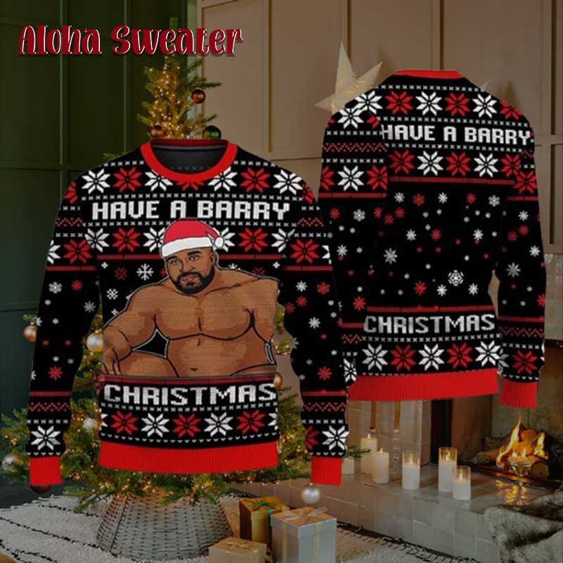 Have A Barry Wood For Noel Ugly Christmas Sweater