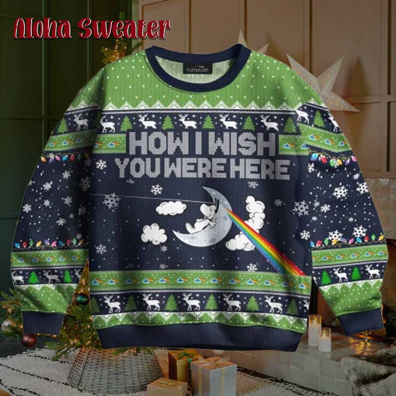 How I Wish You Were Here Snoopy Ugly Christmas Sweater