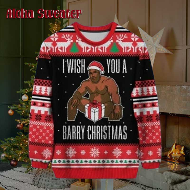 I Wish You A Barry Xmas Barry Wood Ugly Christmas Sweater