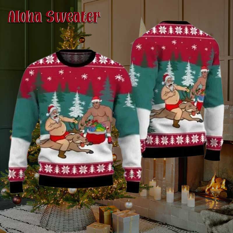 It’s The Most Wonderful Time For A Beer Santa Barry Wood Ugly Christmas Sweater