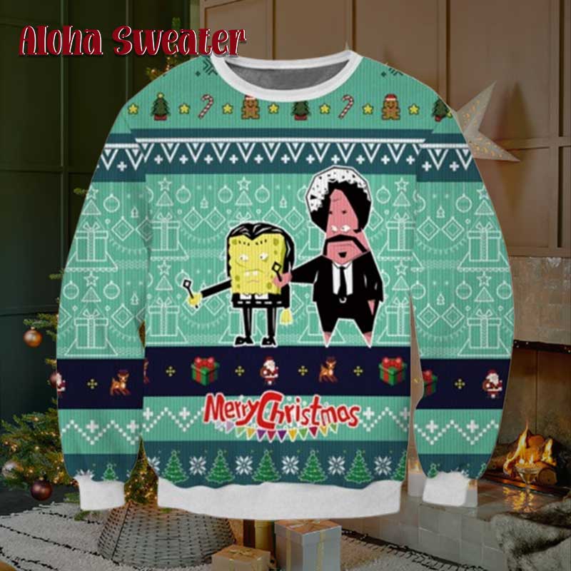 Kelp Fiction But They Re Frogs Pulp Fiction Ugly Christmas Sweater