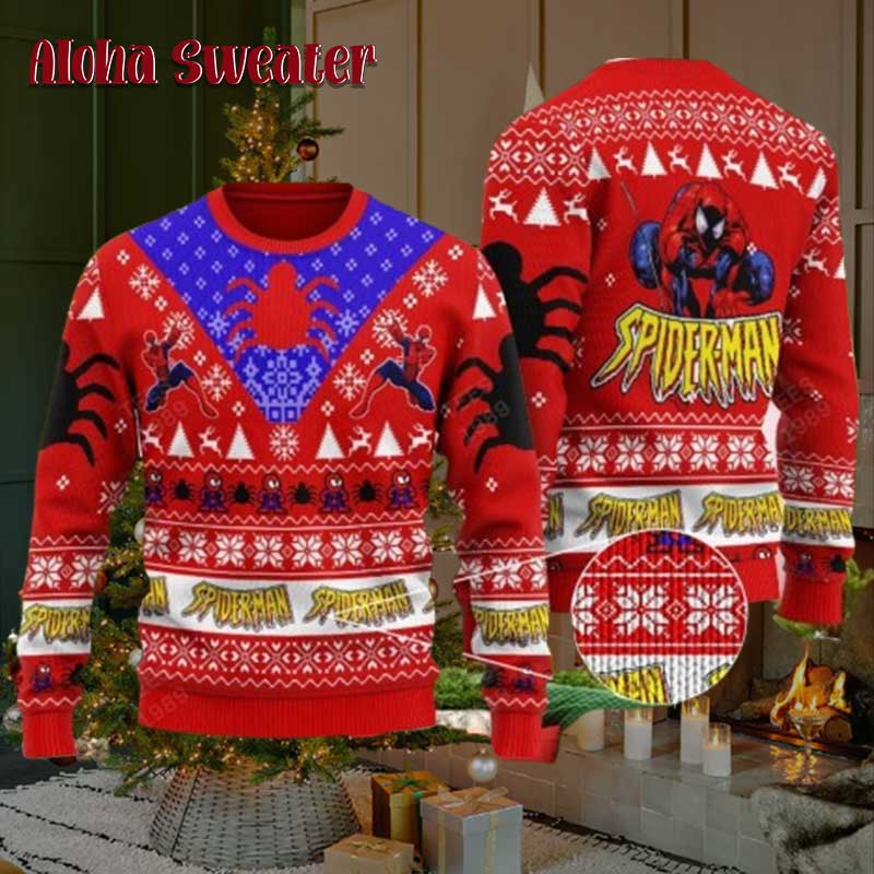Marvel Comics Spider Man Ugly Christmas Sweater