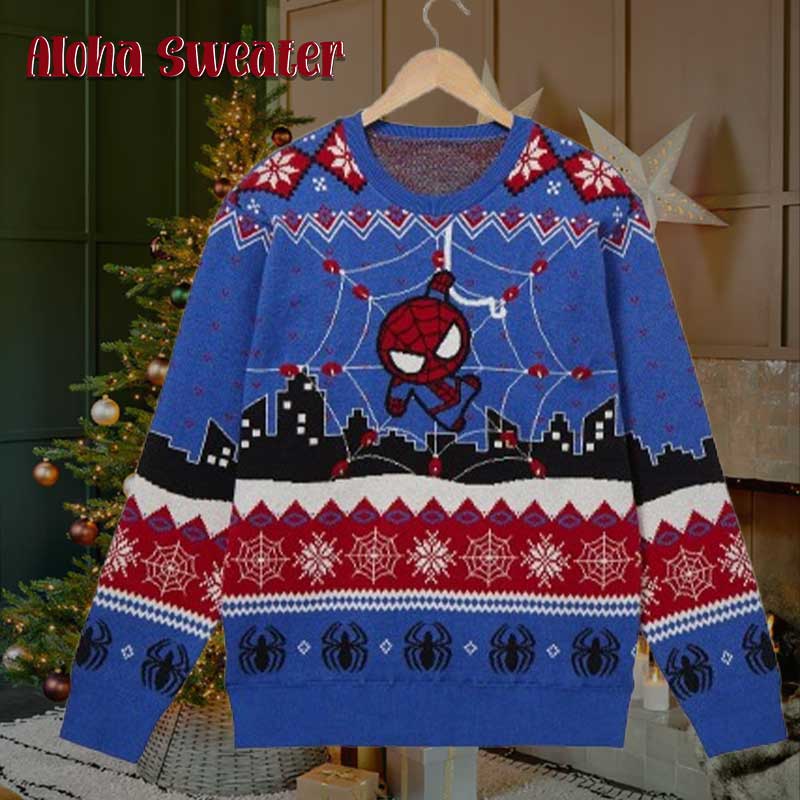 Marvel Spider Man Web Holiday Boxlunch Ugly Christmas Sweater