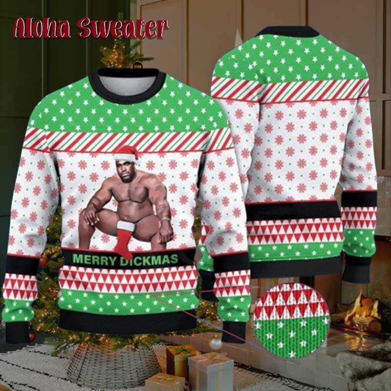 Merry Dickmas Barry Wood Ugly Christmas Sweater