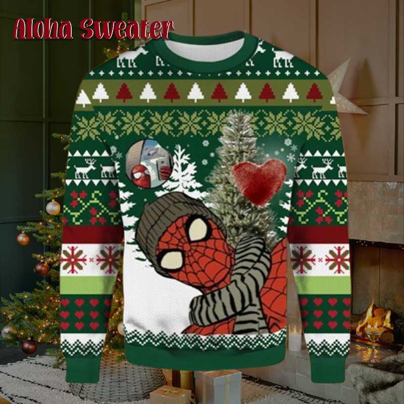Merry Xmas Marvel Spider Man Ugly Christmas Sweater