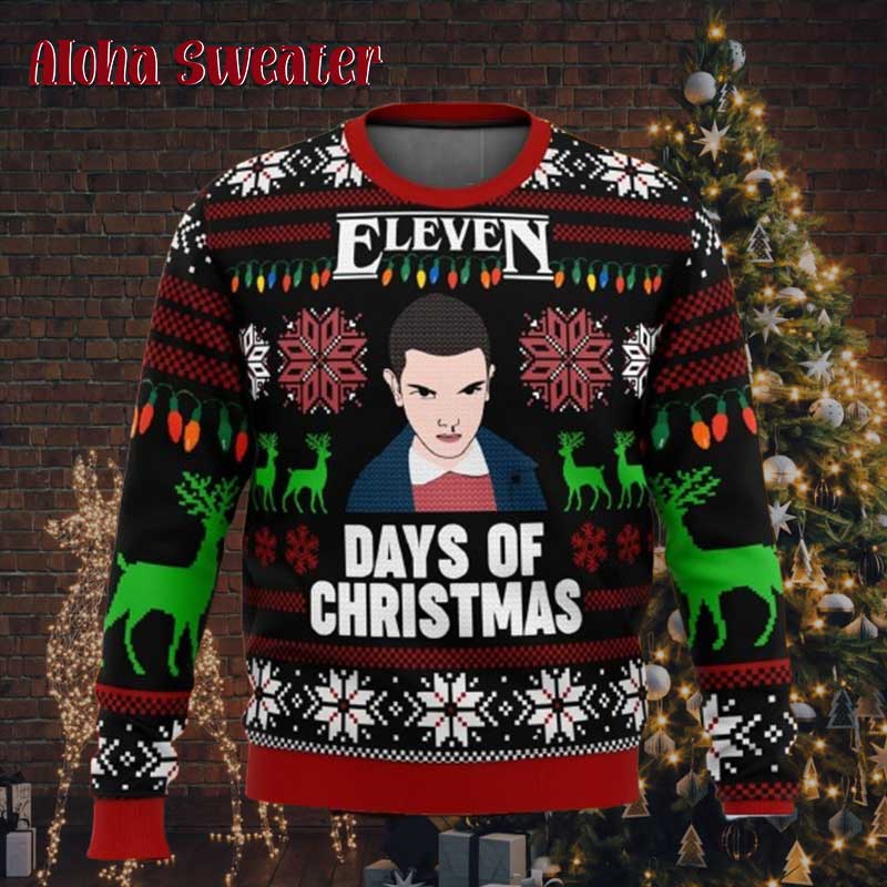 Nose Bleeding Stranger Things Ugly Christmas Sweater