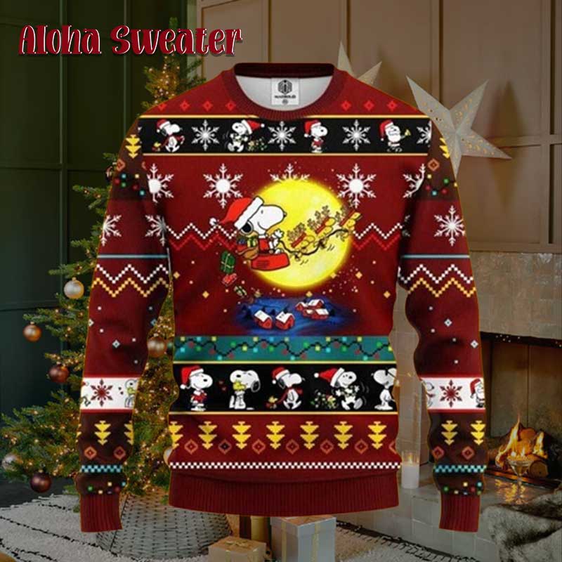 How I Wish You Were Here Snoopy Ugly Christmas Sweater