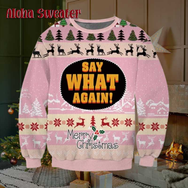 Pulp Fiction Say What Dance Clips Ugly Christmas Sweater