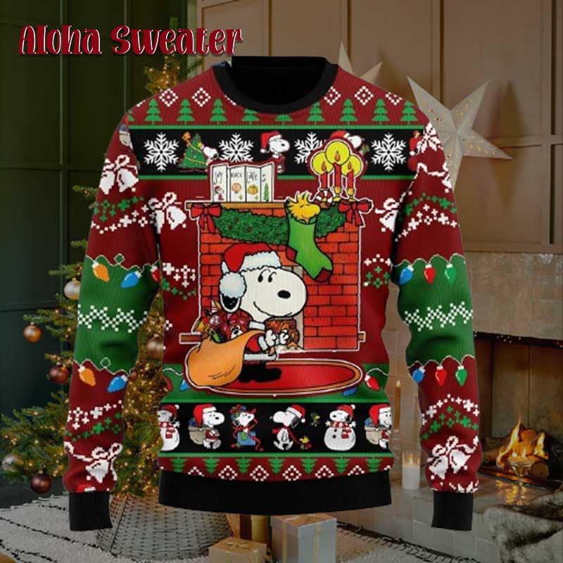 Santa Boy Snoopy Ugly Christmas Sweater