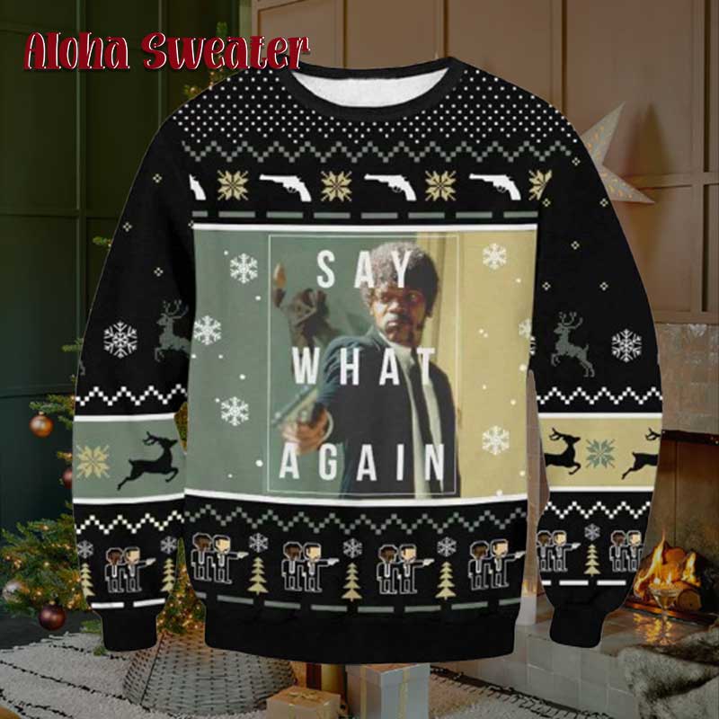 I Said Goddamn Pulp Fiction Ugly Christmas Sweater