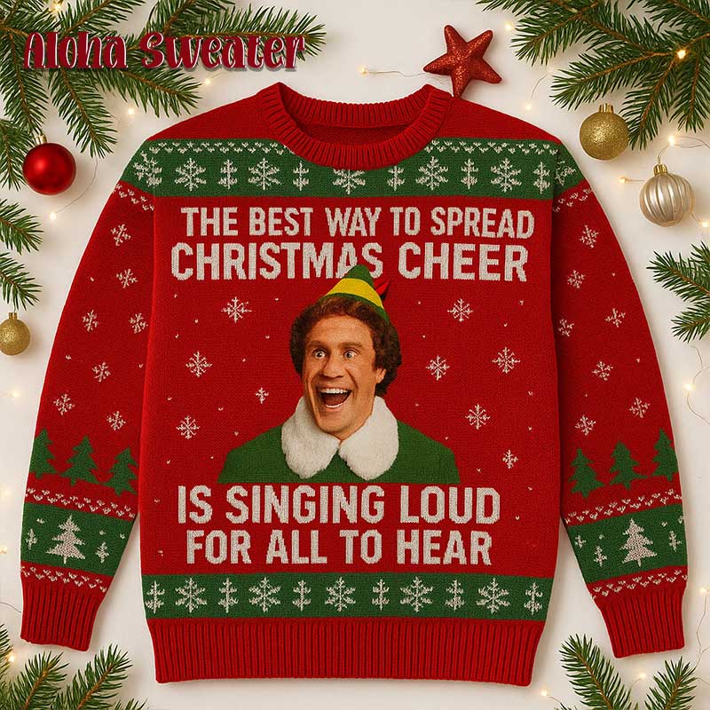 Singing Out Loud Buddy The Elf Ugly Christmas Sweater