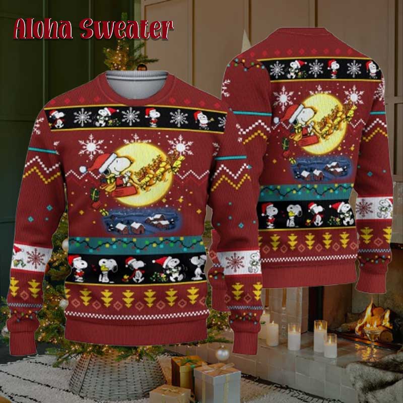 Snoopy Christmas Caddie Ugly Christmas Sweater