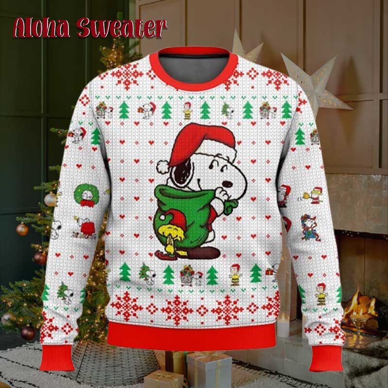 Snoopy The Joyful Moment Ugly Christmas Sweater