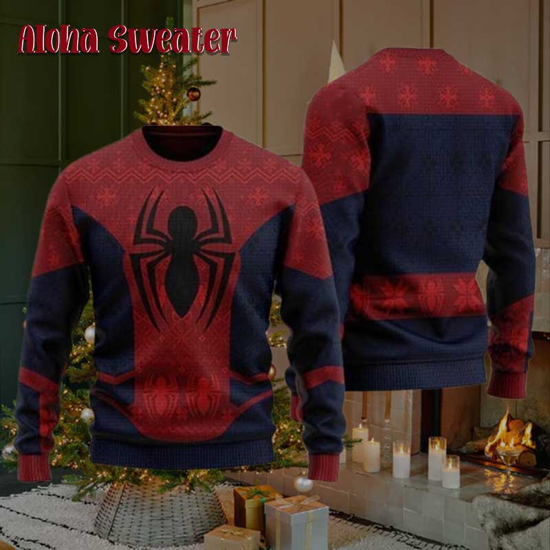 Spiderman Suite Superhero Ugly Christmas Sweater