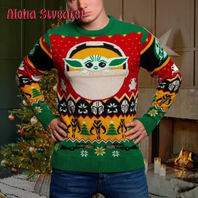Star Wars The Mandalorian Baby Yoda Ugly Christmas Sweater